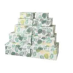 Коробка подарочная "Зеленые листья" 23 х 16,5 х 9,5 см 10-3, фото №1