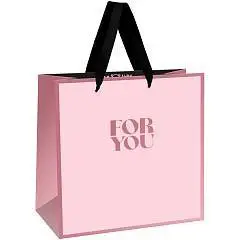 Сумка подарочная  "For you" фольга 20*20*10см, фото №1