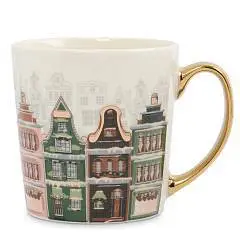 Кружка Дома 500 мл фарфор N бело/золотистая, фото №1