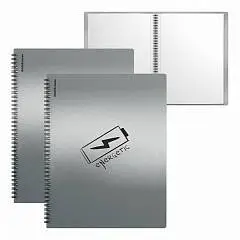 Папка на 20 вкл. на спирали EK "Ideas" А4, серый, фото №1