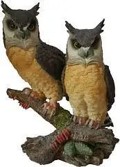 Фигура Совы пара на ветке высота35см,длина25cм бронза, фото №1