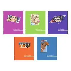 Тетрадь 48л КЛЕТКА "АНИМЕ ГЕРОИ" "софт-тач", фото №1