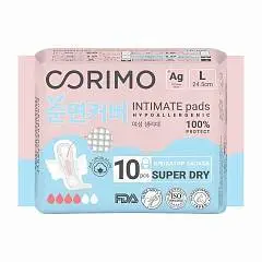 Прокладки гигиен Corimo анатомической формы (L - 245 см) 10шт, фото №1