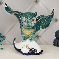 Фигурка Филин, 15*9*14 см, фарфор, фото №1