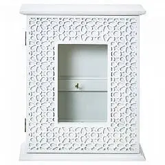 Ключница, L20 W6 H26 см, с окном, закрытая, белая, фото №1