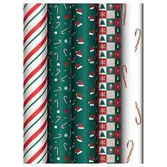 Бумага упаковочная НГ "Christmas pattern" 70*100см, в рулоне, фото №1