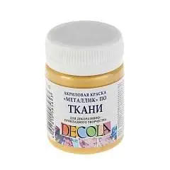 Краска по ткани "Декола"  50мл золото акрил, фото №1