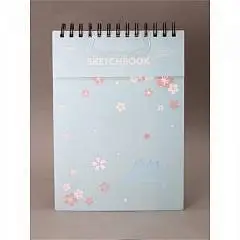 Скетчбук B5 18*25мм 30л  Nice flowers green 130г iLikeGift, фото №1
