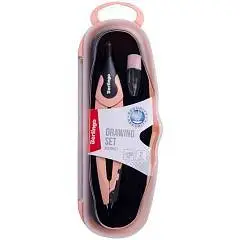 Готовальня Berlingo "Instinct" 2 предмета, 135мм, фламинго, фото №1