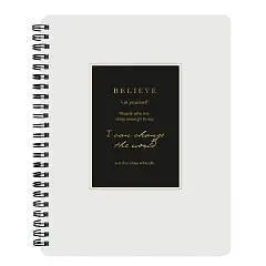 Тетрадь 96л КЛЕТКА "Believe", айвори рамка, фото №1