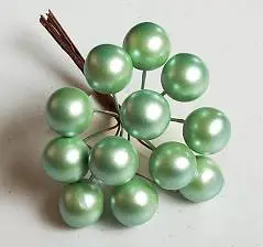 Набор шариков на вставках, D2xL11см, мятный, фото №1