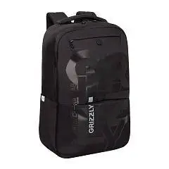 Рюкзак школьный Grizzly 2 отд сер застежка со свитстком, фото №1