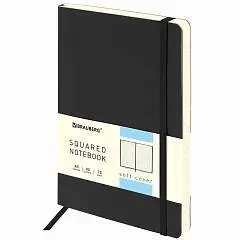 Блокнот А5 80л кл "Metropolis Ultra" черный, резинка, мягк.обл, фото №1