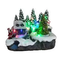 Фигурка декорат."Рождество"(4 мел,подсв,движ,3xAA,не прилаг,USB), фото №1