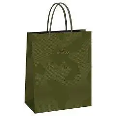 Сумка подарочная "Green pattern" 26*32*12см, фото №1