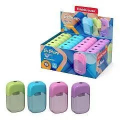 Точилка пластиковая EK Суперзаточка, Весна, с контейнером, асс, фото №1