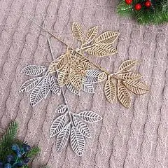 "Веточка лиственного дерева" 16х22 см, микс (золото, серебро), фото №1