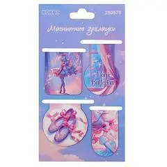Закладка магнитная "Magic ballerina" 4шт 25*55мм, фото №1