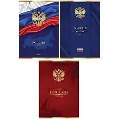 Тетрадь А4 96л кл "Россия" 3D фольга, фото №1