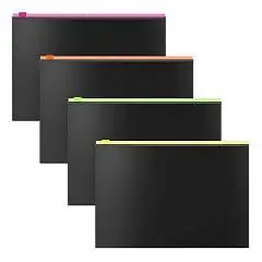 Пакет на гиб. молнии ErichKrause® Matt Accent, B5, ассорти, фото №1