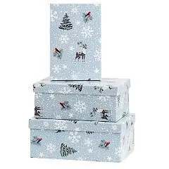 Коробка подарочная "Зима в лесу" 19*12*6,5 см 3-1, фото №1