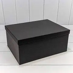 Коробка подарочная "Крафт Чёрный" 28*21*12,3 см 10-7, фото №1