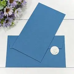 Конверт подарочный однотонный синий, фото №1