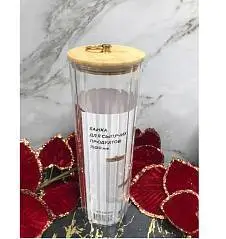 Банка для сыпучих продуктов 1500 мл, стеклянная, фото №1