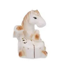 Фигурка ''Лошадь с подарком'' фарфор, фото №1