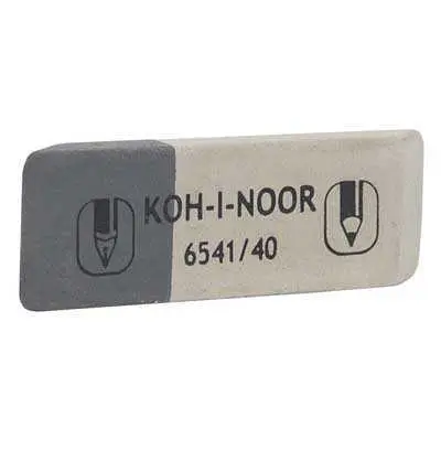 Ластик Koh-i-Noor Sunpearl, каучук, серо-белый, 60х20х8мм, фото №1