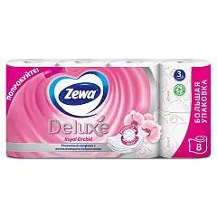 Туалетная бумага Zемма/Zewa Deluxe Орхидея, 3 сл, 8 рул, фото №1