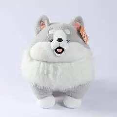 Игрушка мягкая  Собака Хаски серый 23см, фото №1