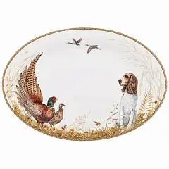 Блюдо овальное Охота 32х22см, фото №1