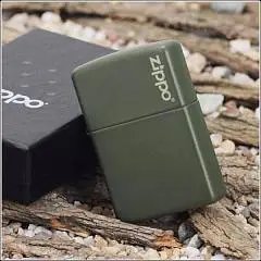 Зажигалка ZIPPO Classic Green Matte зелёная матовая, фото №1