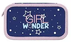 Пенал 2 секц. Schoolformat "GIRL WONDER" 190х105х35мм, фото №1