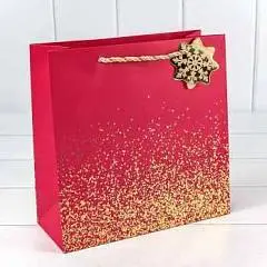 Сумка подарочная "Золотые вкрапления" 37*37*20см, фото №1