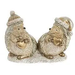 Фигурка декоративная "Ёжики", L12,5 W5 H9 см, фото №1