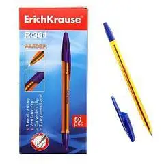 Ручка шариковая R-301 Янтарь синий, 0,7мм, фото №1