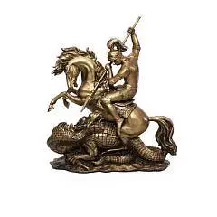 Фигура Георгий Победоносец (золото) 12х25х31 см, фото №1