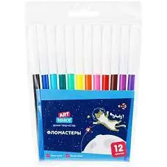 Фломастеры "Космические приключения" 12цв., ПВХ, европодвес, фото №1