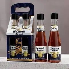 Подарочный набор пиво (алк) «Экстра мужик» (Шамп+Гель д/д 250мл), фото №1