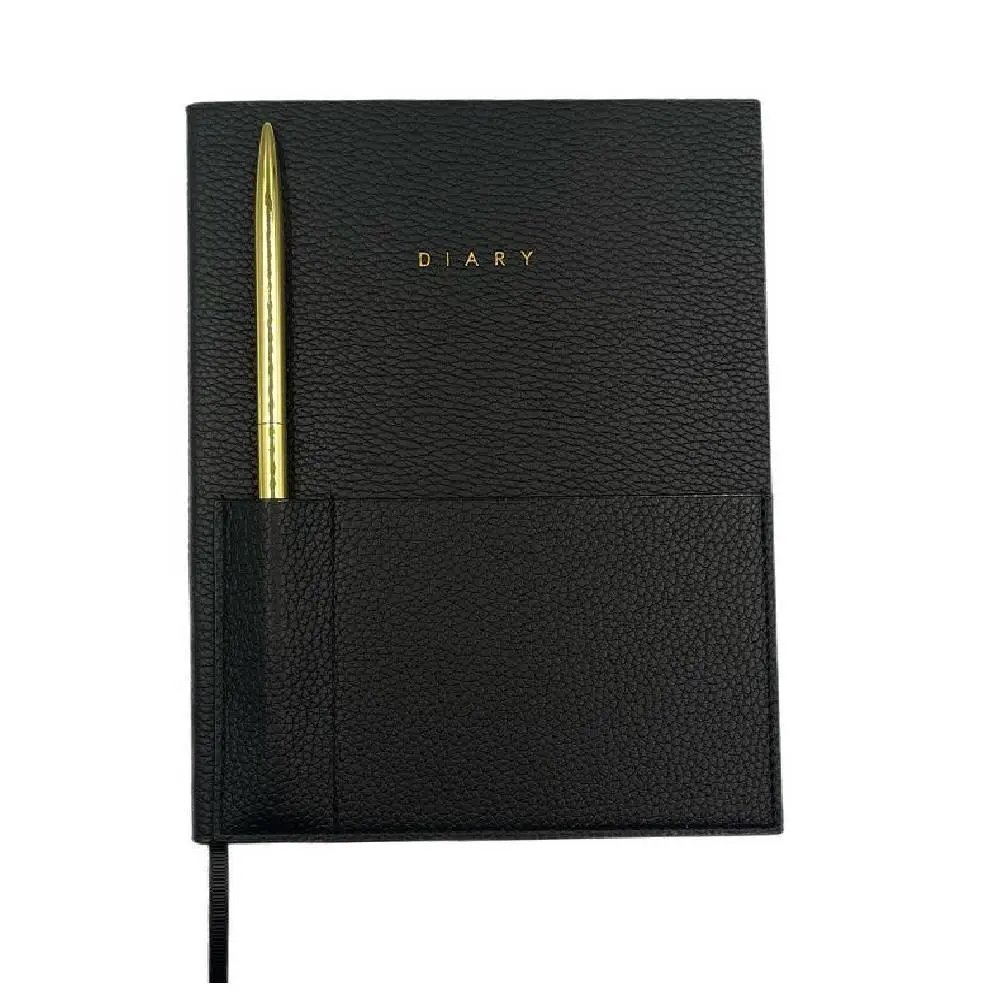 Ежедневник недат А5 "STYLISH COLLECTION"  черный, ляссе карман и, фото №1