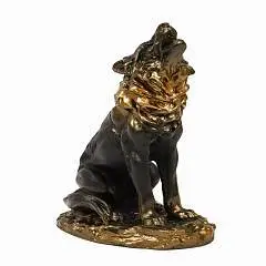 Фигурка Волк гипс под бронзу 11х18х7 см, фото №1