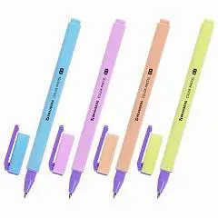 Ручка гелевая BRAUBERG "COLOR PASTEL" 0,5мм, синяя, ассорти, фото №1