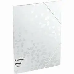 Папка на резинке Berlingo "DoubleWhite" А4, 600мкм, белая, фото №1