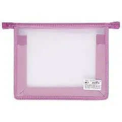 Папка д/тетр А5 пластик молния сверху прозр/сиреневая КОКОС, фото №1