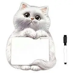 Магнитная доска c полем д/рис и письма Мечтающий кот190*280мм, фото №1