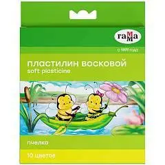Пластилин 12цв 180гр Гамма восковой мягкий Пчелка стек, фото №1