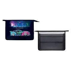 Папка д/труда А4 пластик 2отд молния City racing, фото №1