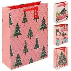 Сумка подарочная "Новогодняя суета" блестки 32*42*11см, фото №1